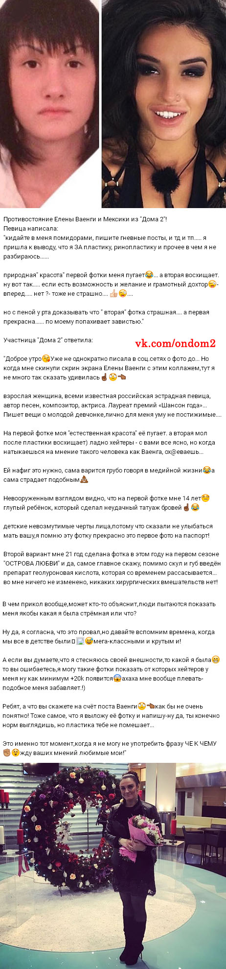 Переписка Елены Ваенги и Марины Мексики (Черкасовой) вконтакте Переписка Елены Ваенги и Марины Мексики (Черкасовой) вконтакте
